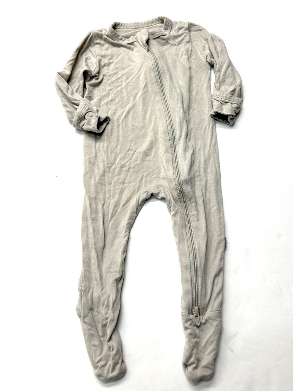 Kyte Baby Bamboo Neutral Beige One-Piece Footed Zippered Sleeper